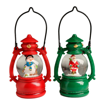 Сувенир Дед Мороз Снеговик в фонарике полистоун водяной шар 10473426